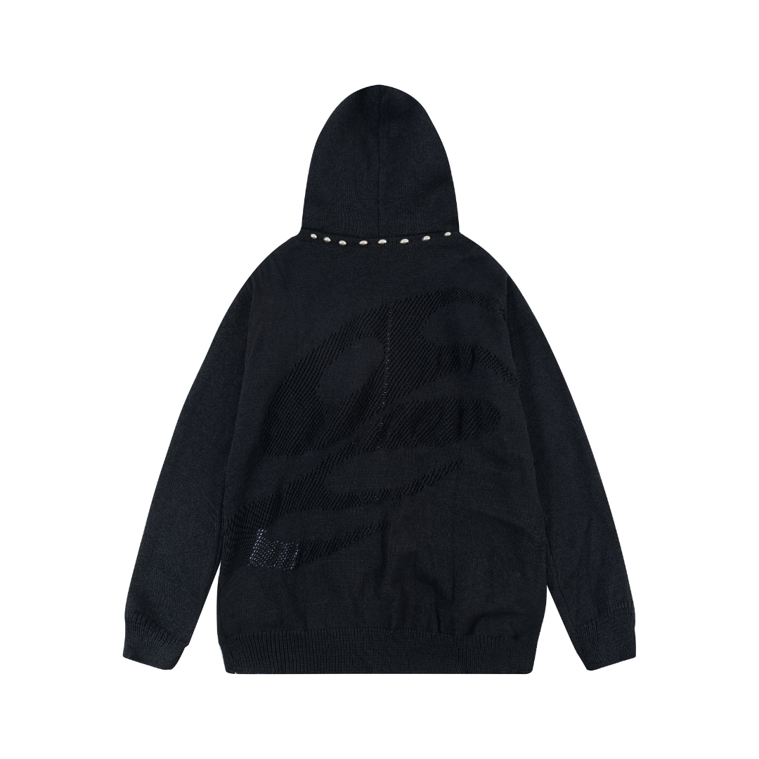 Rebel Edge Studded Hoodie