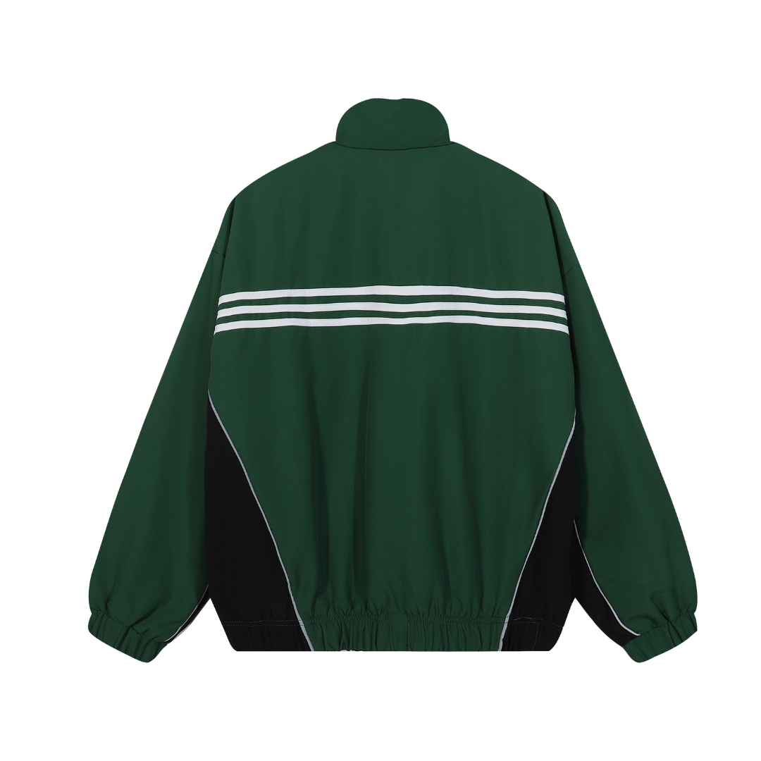 Classic Striped Green Track Jacket