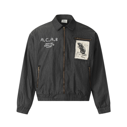 Counterculture Zip Up Bomber Jacket