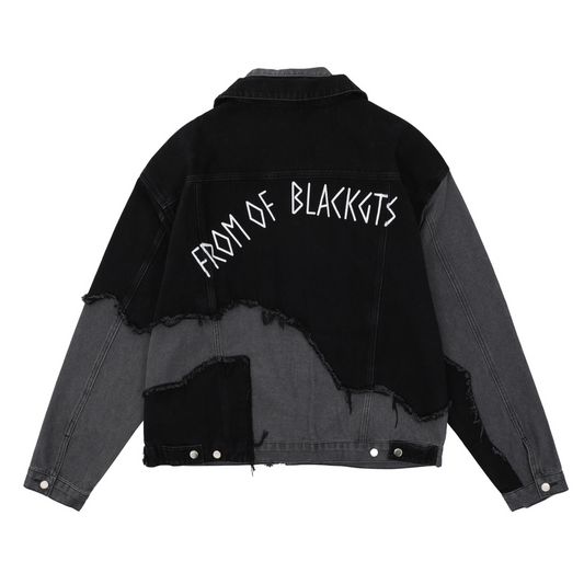 Broken Grid Denim Jacket - h0neybear