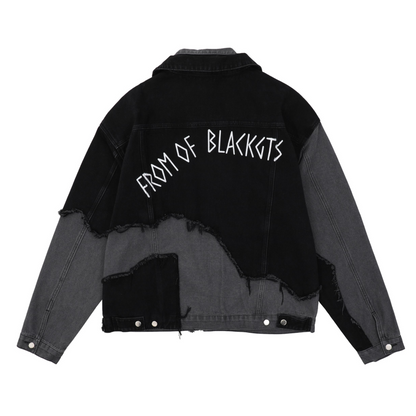 Broken Grid Denim Jacket - h0neybear