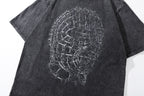 Barbed Mask T-shirt | Black Print T-shirts 