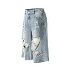 Ravage Ripped Denim Shorts - h0neybear