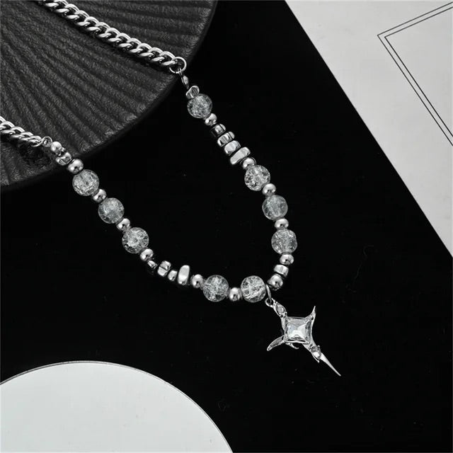 Celestial Eternity Glass Pearl Necklace