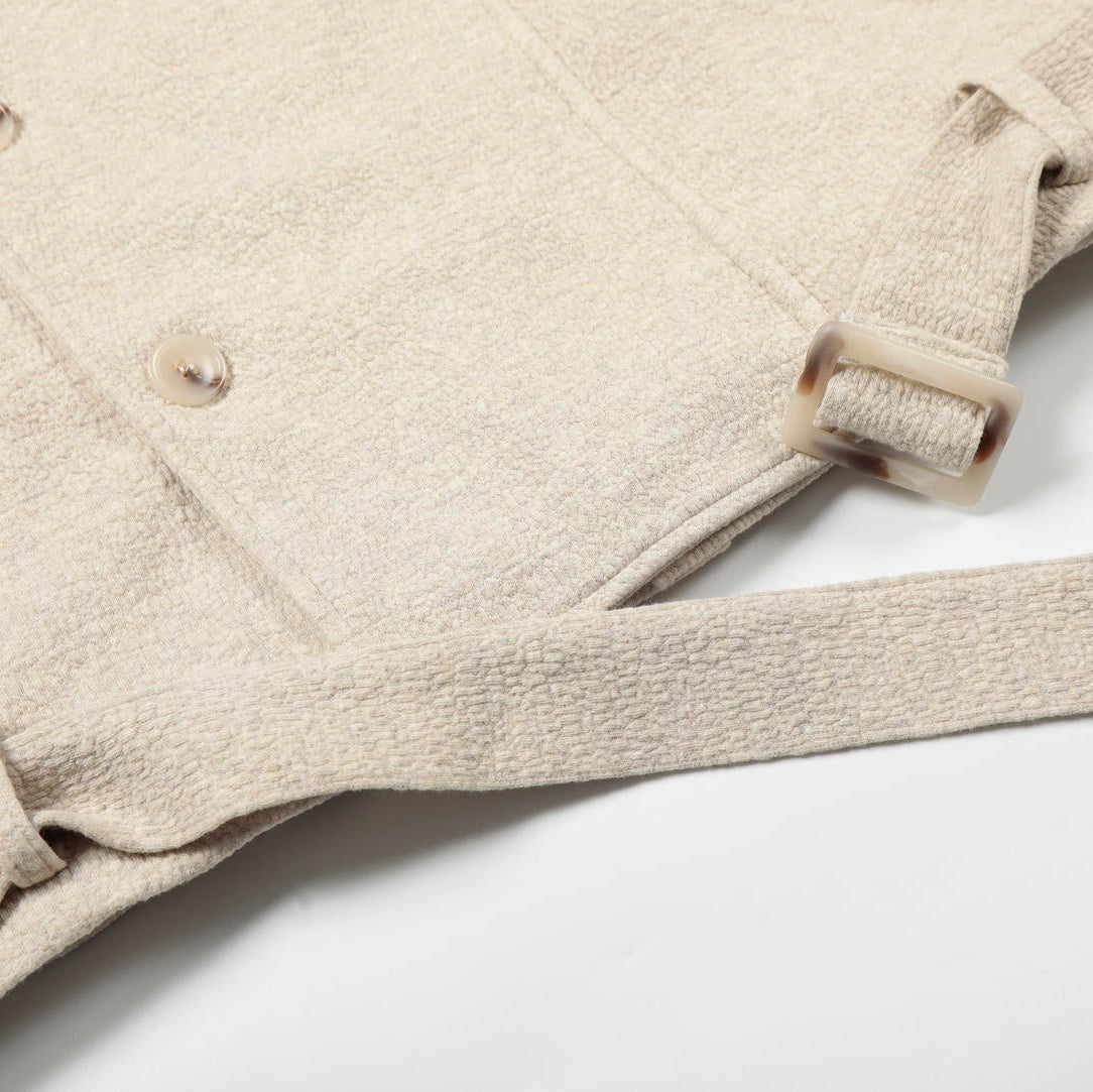 Ivory Weave Belted Jacket
