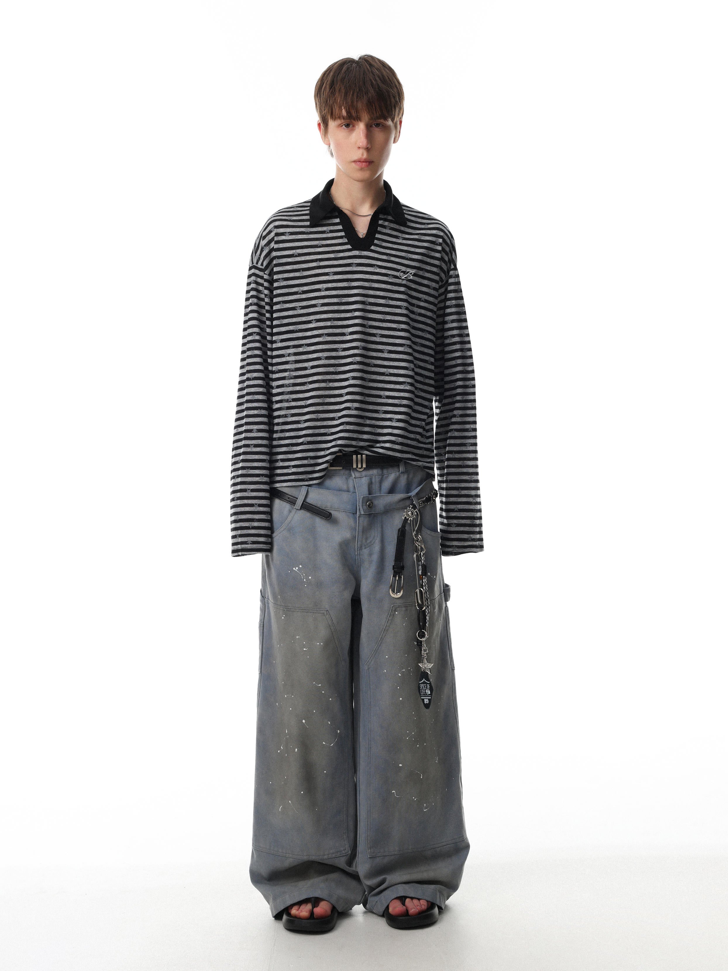 Starlight Stripe Polo Long Sleeve