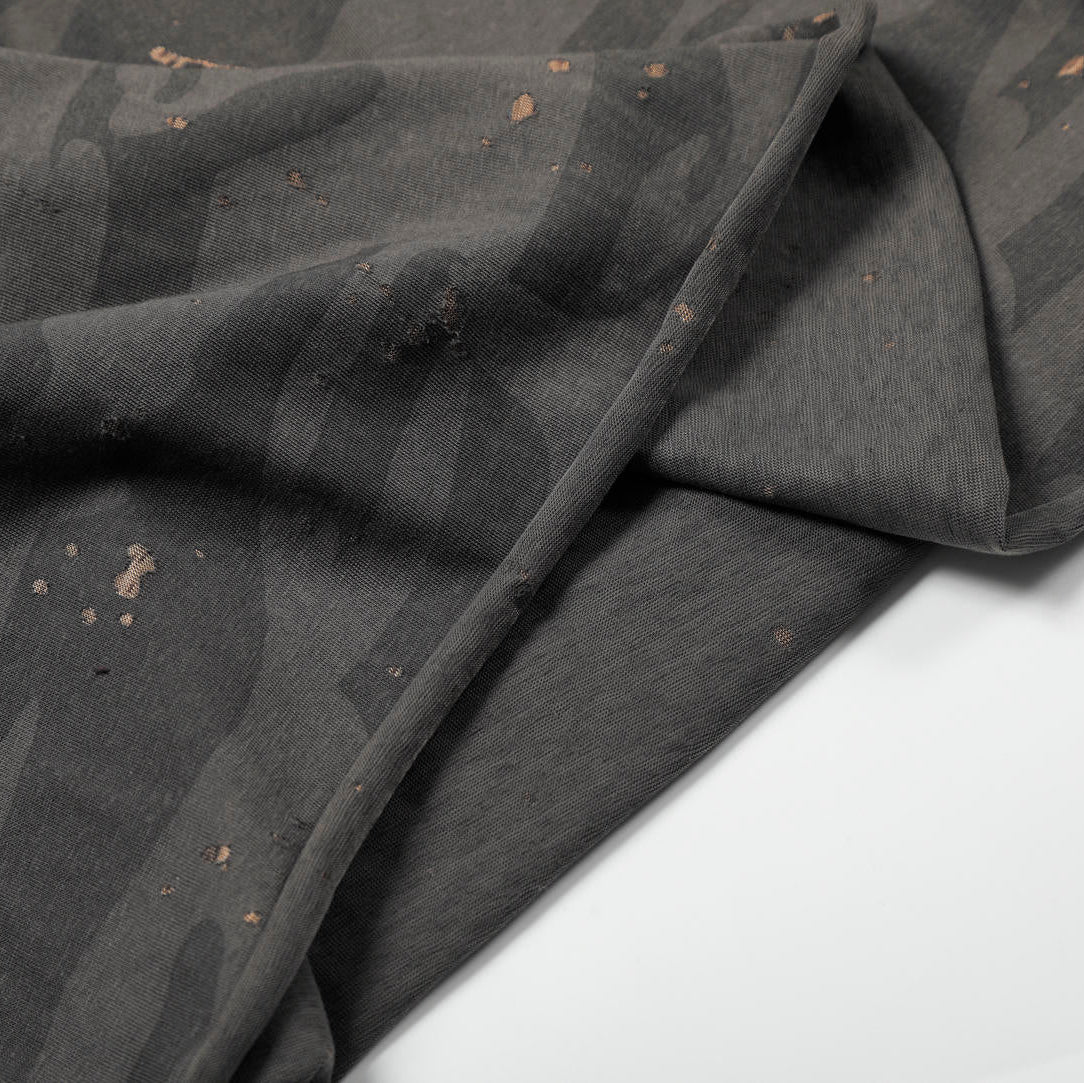 Shadow Camo Raw Neck Long Sleeve T-shirt