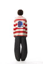 Oxford Stripe Long Sleeve Polo