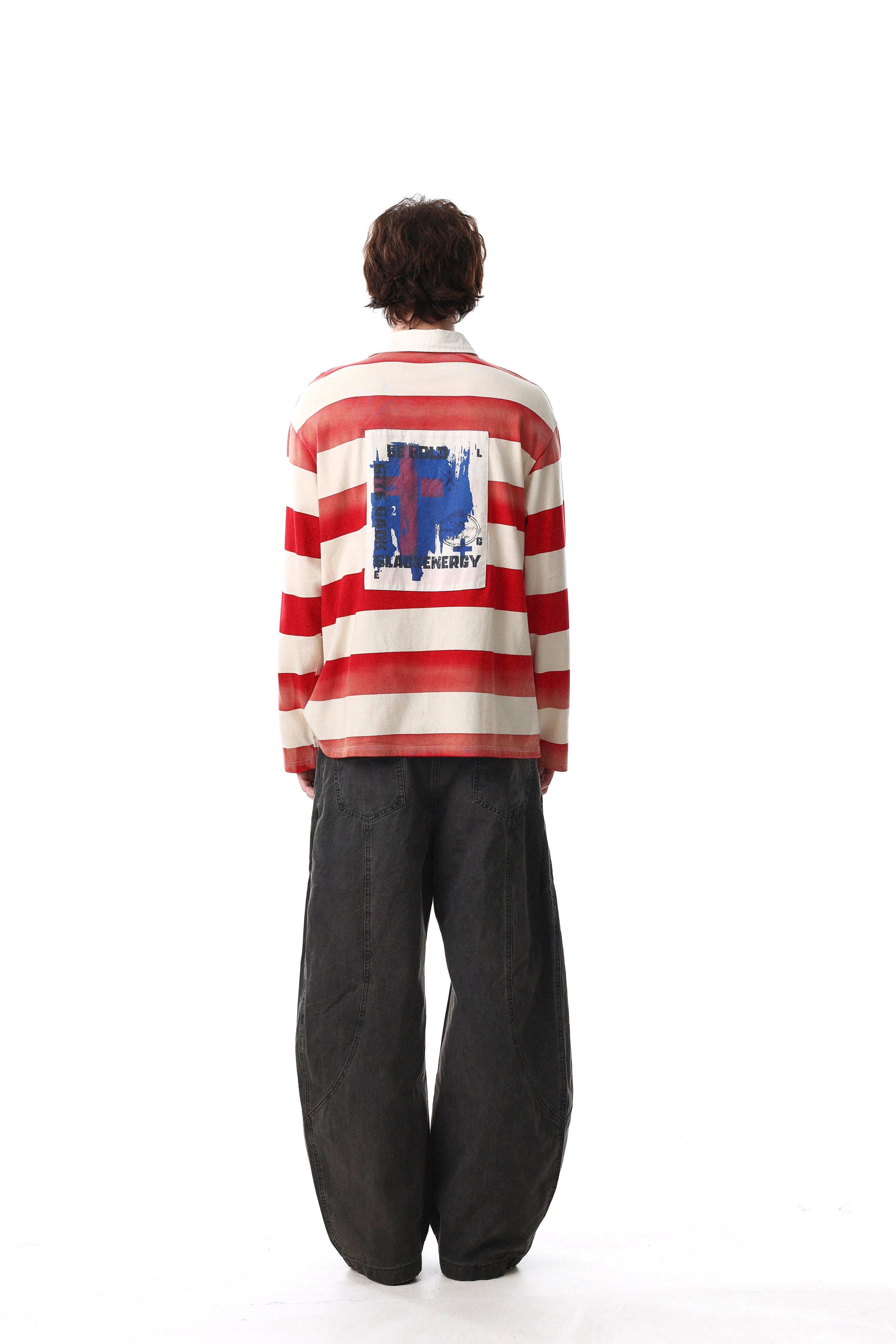 Oxford Stripe Long Sleeve Polo