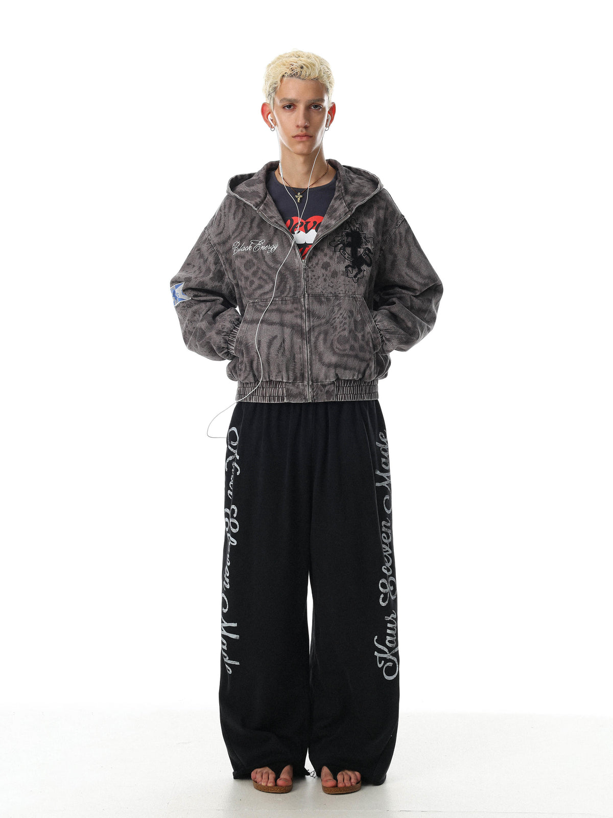 Vortex Acid-Wash Zip Hoodie