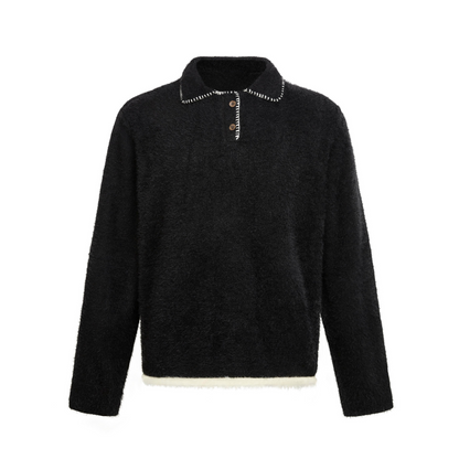 Soft Touch Knit Polo Sweater