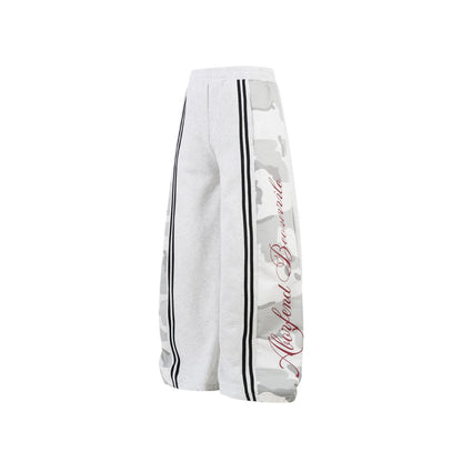 Camo Panel Stripe Sweatpants