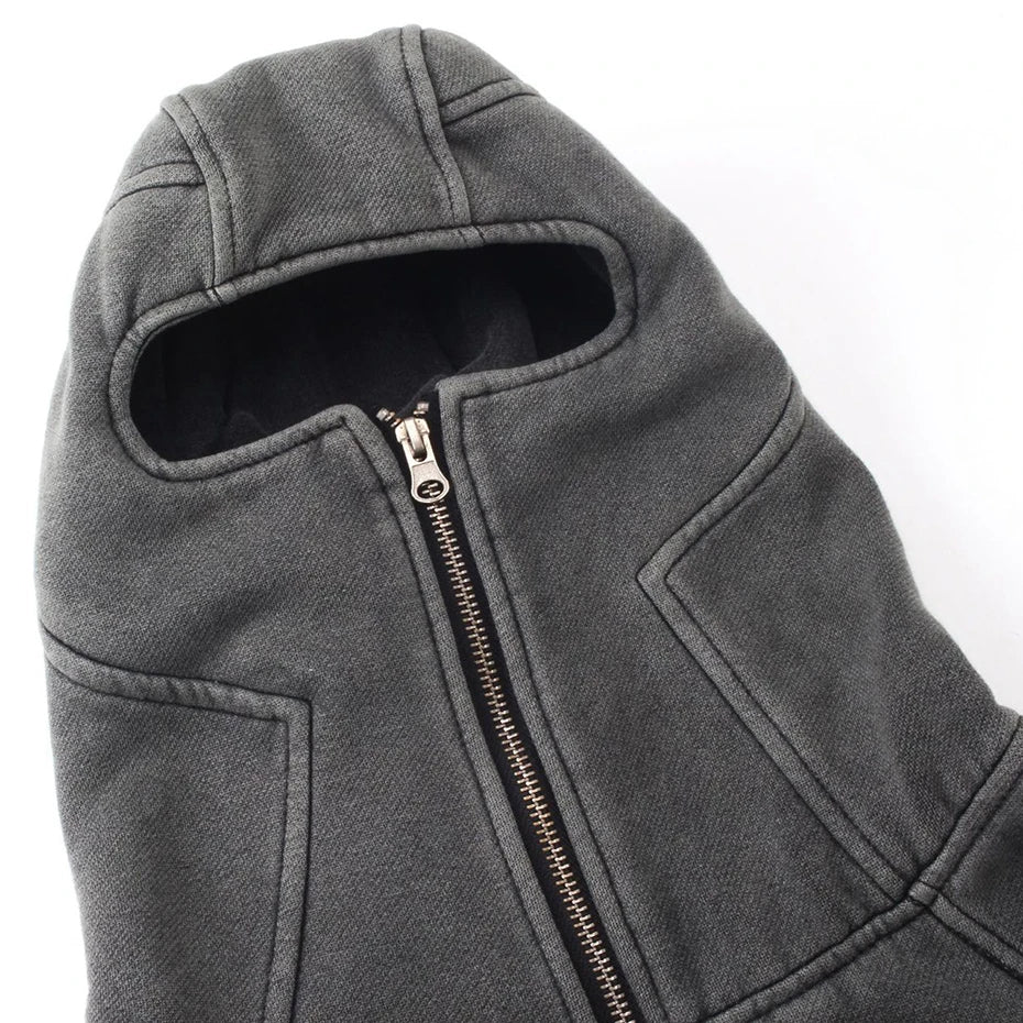 Stealth Guard Full-Zip Balaclava Hoodie