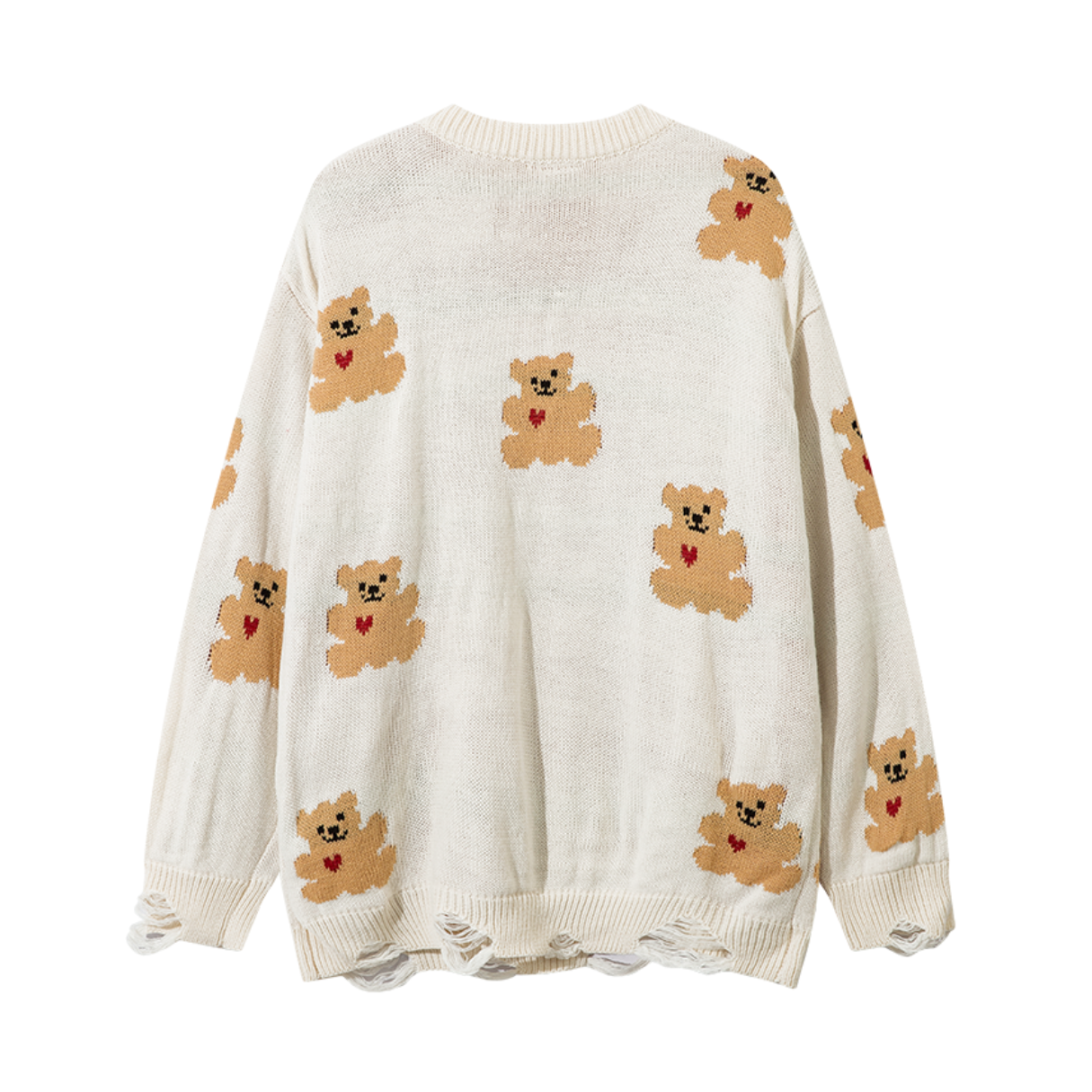 Frayed Bear Love Knit Sweater