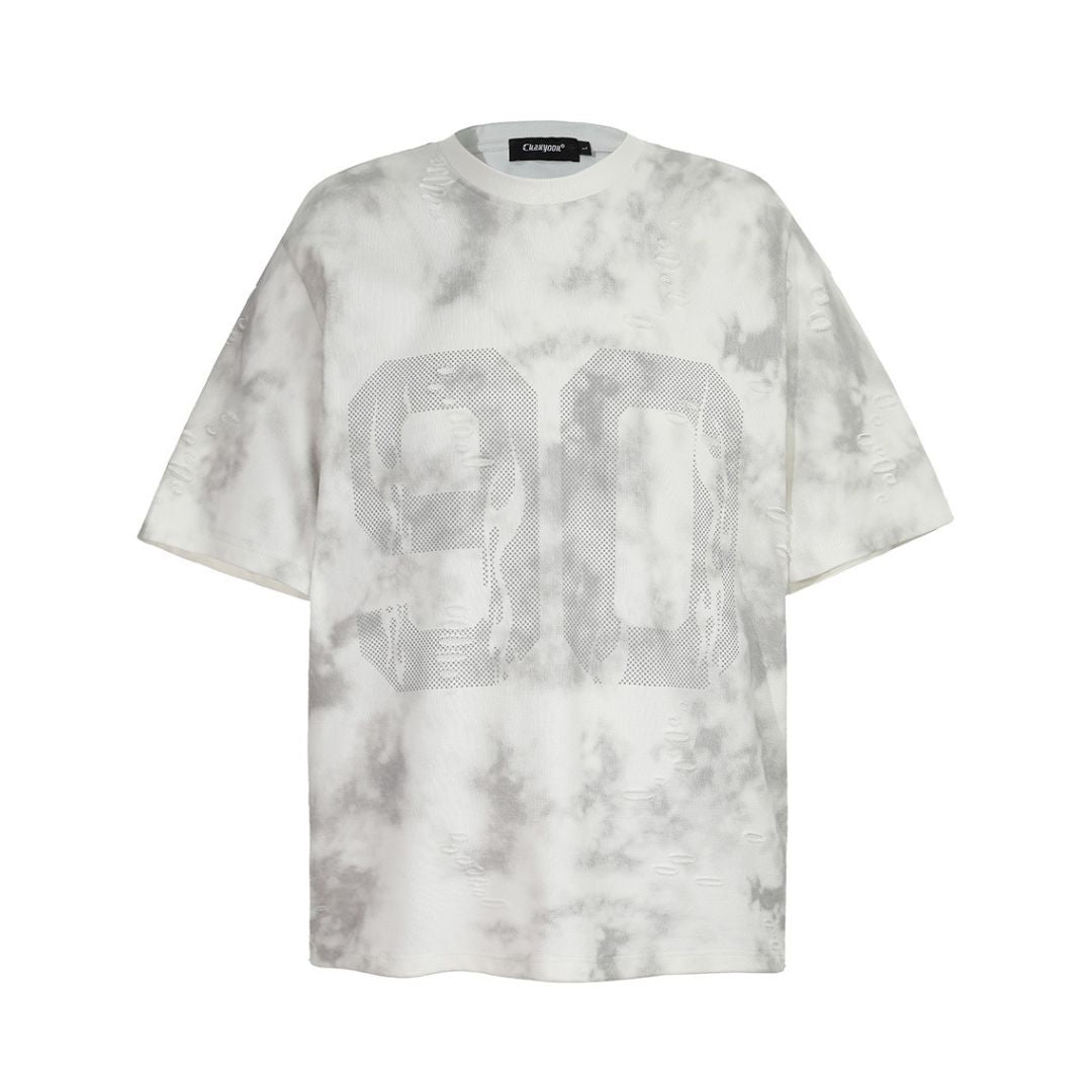 Faded Digit Graphic T-shirt - h0neybear