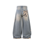 Star Patched Camo Baggy Jeans