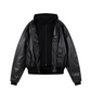 Stealth Style Hooded Leather Jacket