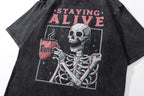 Staying Alive T-shirt | Black Printed T-shirts