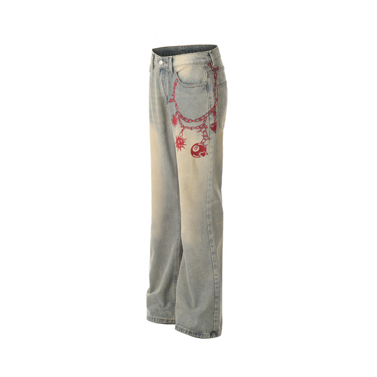 Ruby Ball Chained Denim Pants