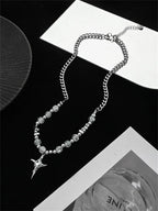 Celestial Eternity Glass Pearl Necklace