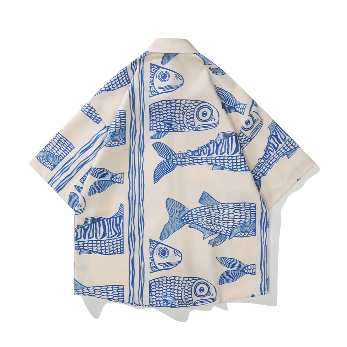 Aqua Fin Print Shirt - h0neybear