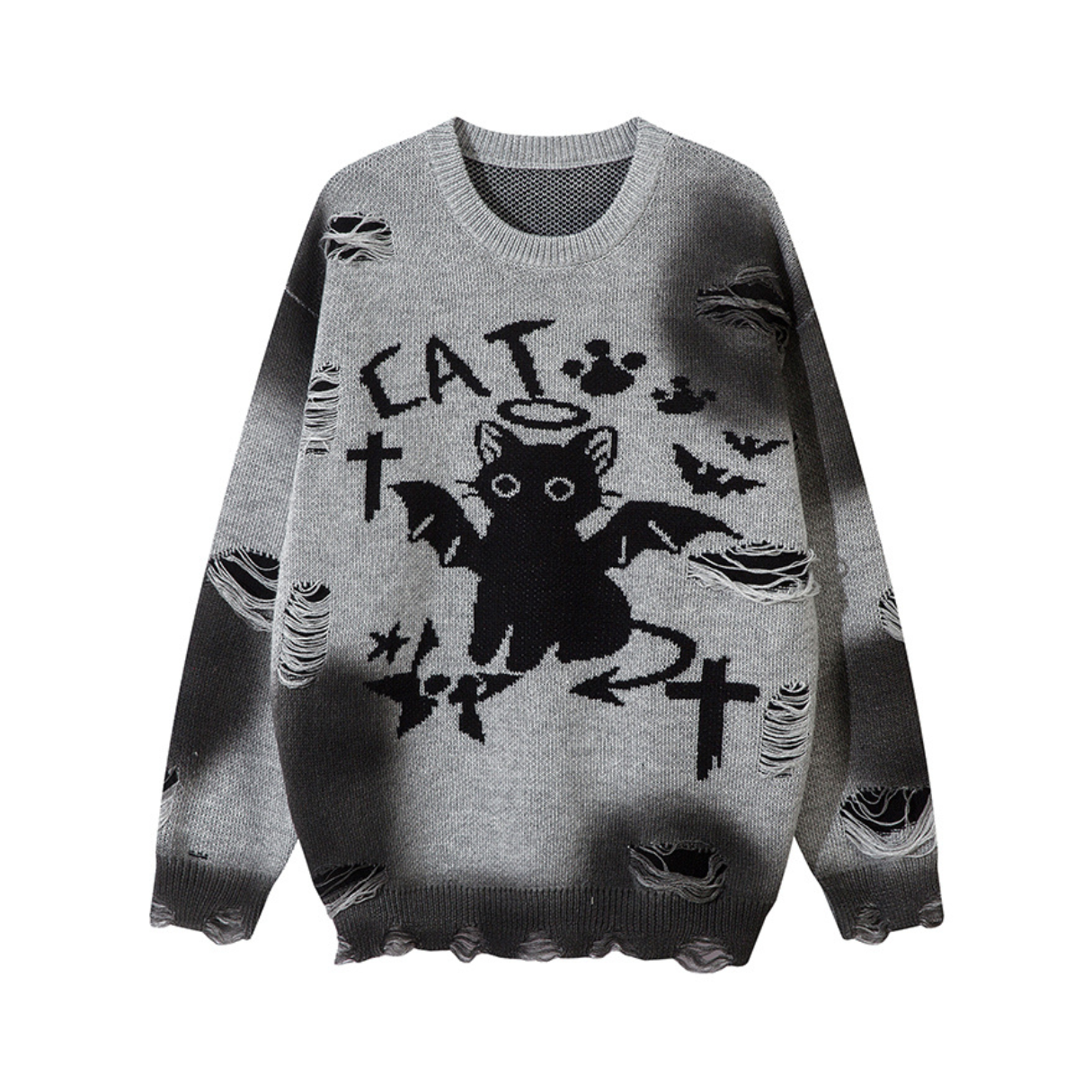 Troublemaker Kitty Graphic Sweater