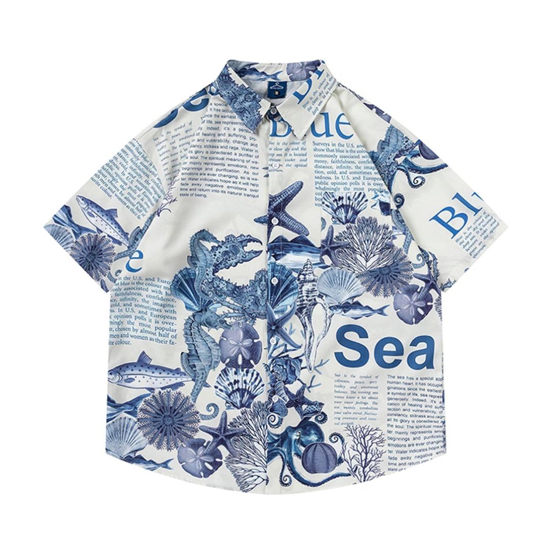 Sea State Button-Up Shirt - h0neybear