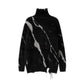 Monochrome Lace Up Fleece Sweater - h0neybear