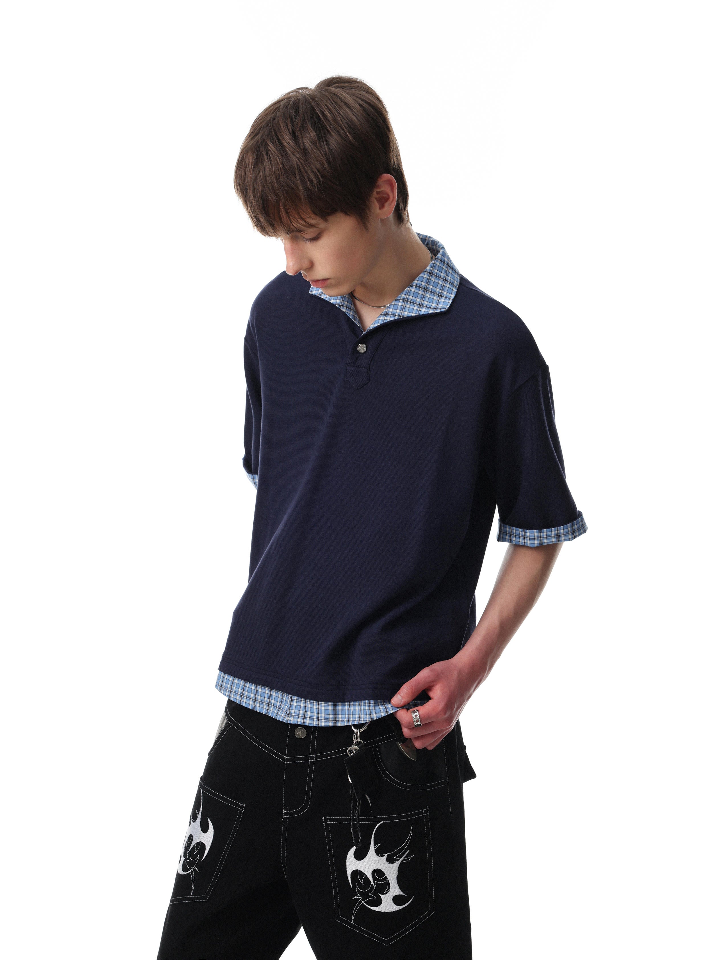 Harbor Plaid Polo T-Shirt