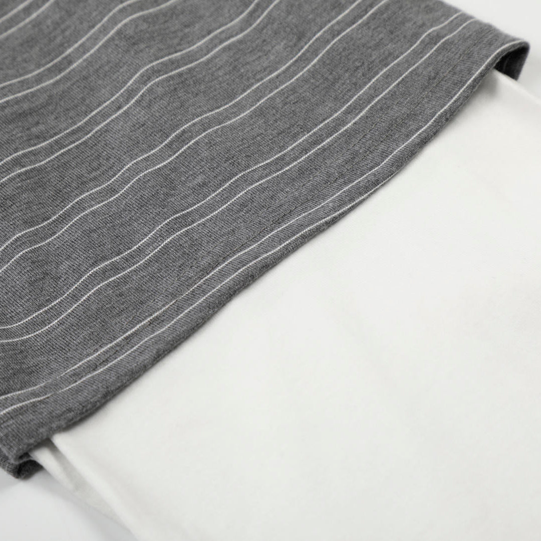 Bypass Layered Henley Long Sleeve T-shirt