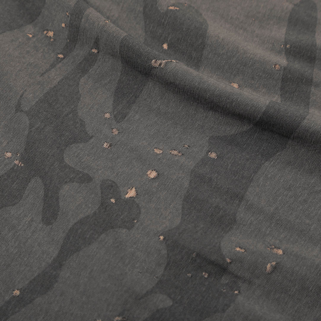 Shadow Camo Raw Neck Long Sleeve T-shirt