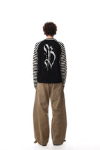 Gravecross Striped Raglan T-shirt