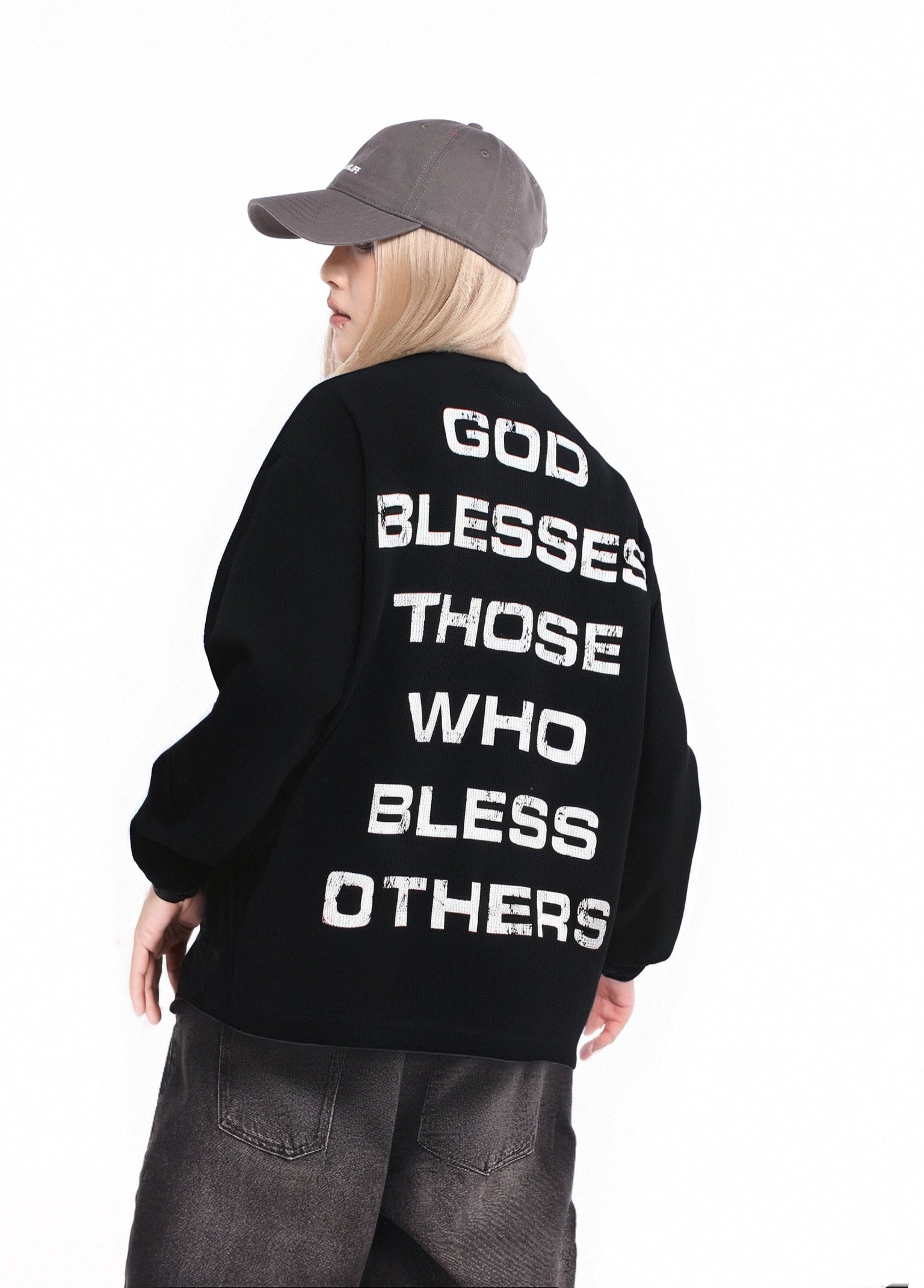 Blessed Cross Graphic Long Sleeve T-shirt