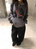 Vandal Studded High-Neck Hoodie