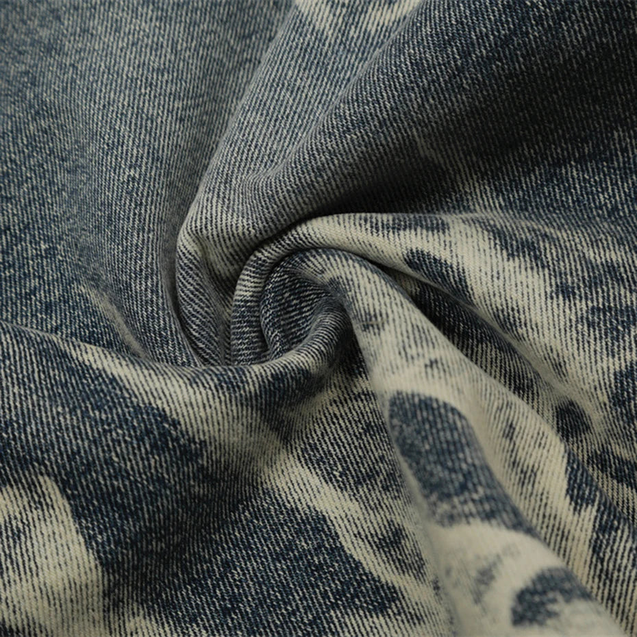 Flame Wash Denim Shorts