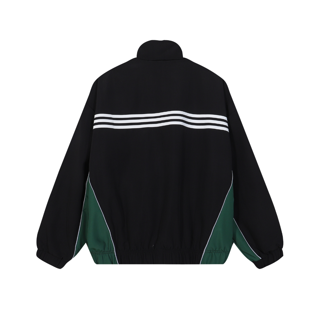 Classic Striped Green Track Jacket