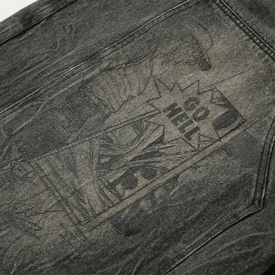 Static Comic Denim Shorts