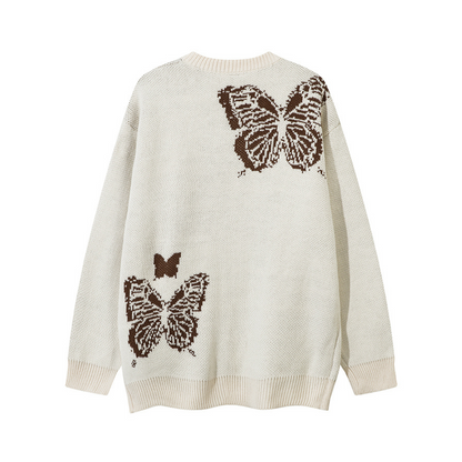 Ethereal Butterfly Zip-Up Sweater