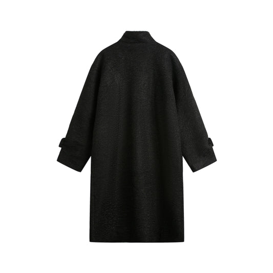 Black Urban Oversized Wool Coat