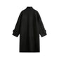 Black Urban Oversized Wool Coat