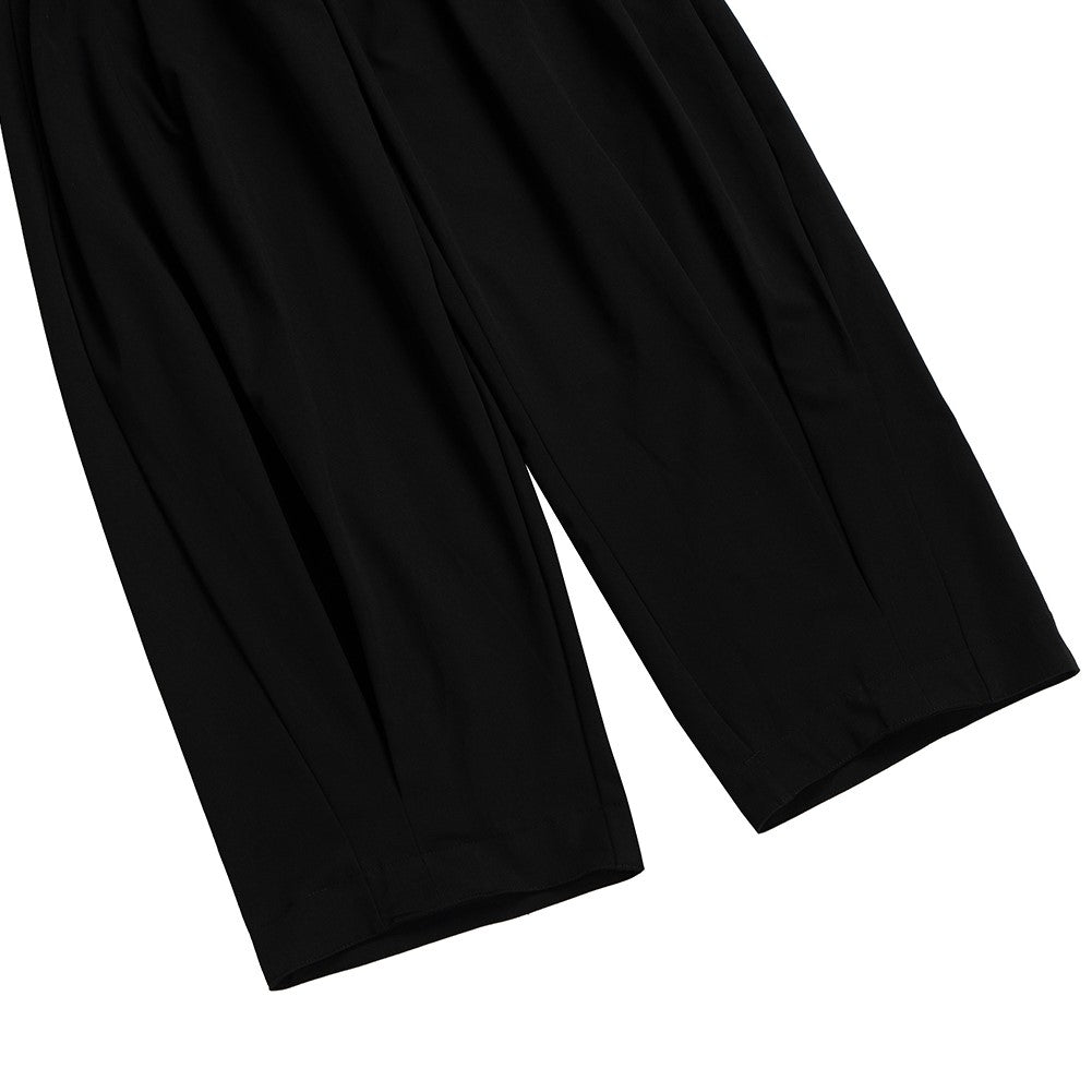 Black Abstract Drape Pants