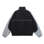 Star Pattern Zipper Jacket - h0neybear streetwear aka honeybear