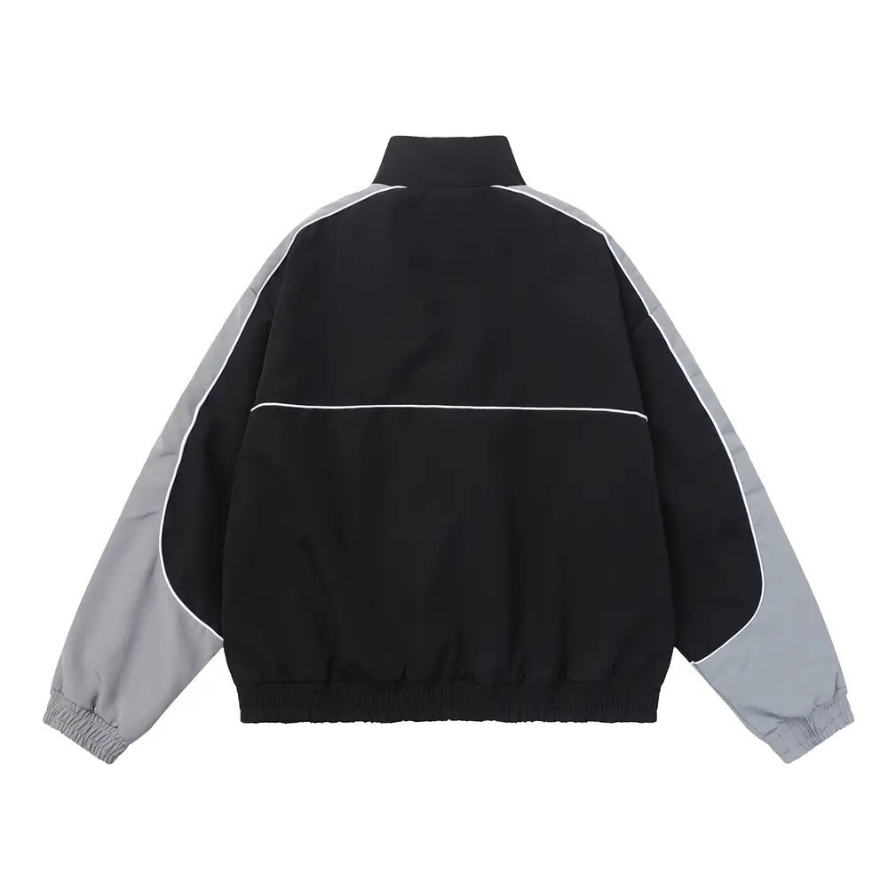 Star Pattern Zipper Jacket - h0neybear streetwear aka honeybear