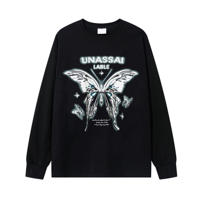 Unassai Lable Butterfly Sweatshirt - h0neybear