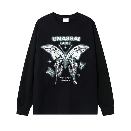 Unassai Lable Butterfly Sweatshirt - h0neybear