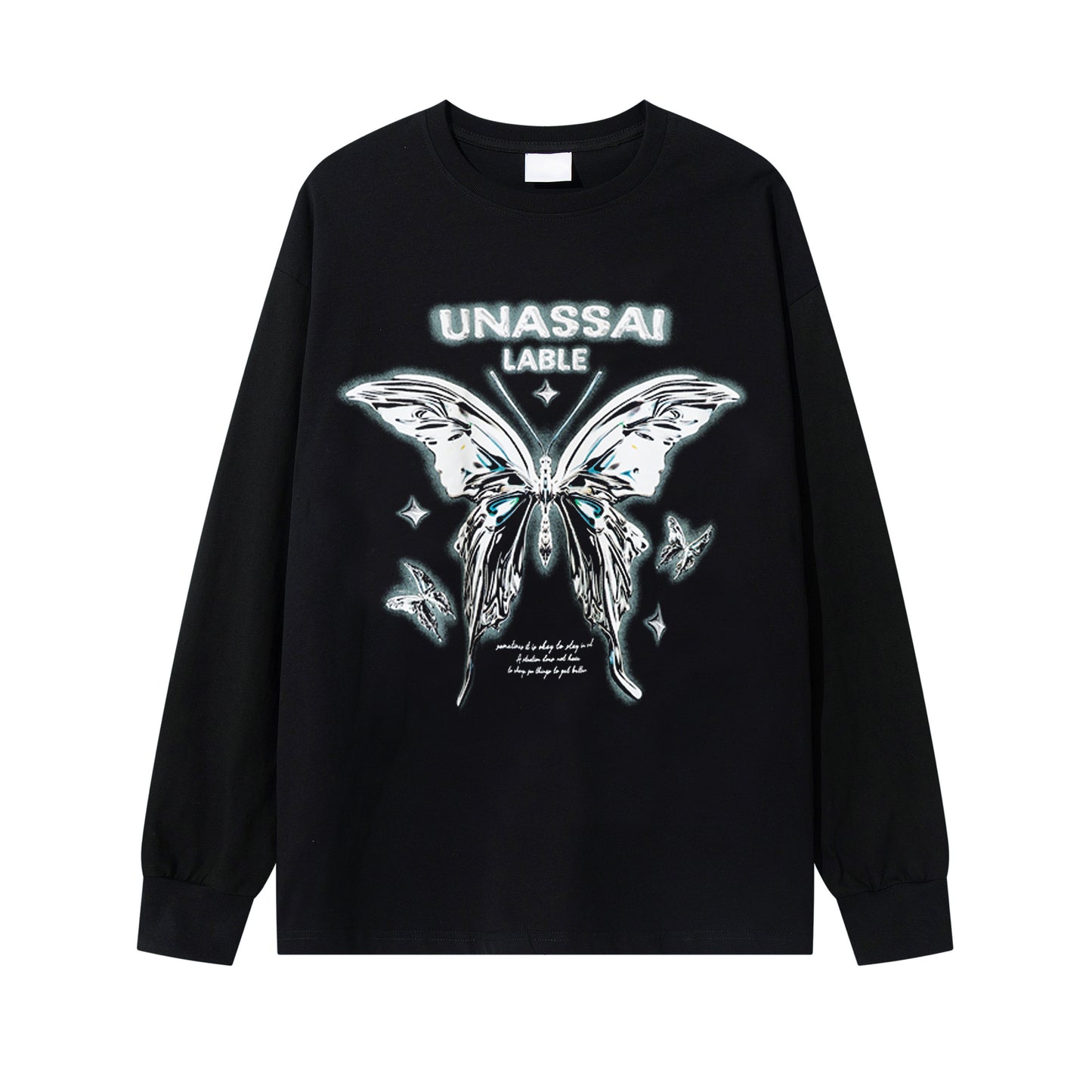 Unassai Lable Butterfly Sweatshirt - h0neybear