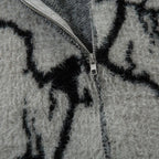 Mohair Thunder Zip Up Sweater Jacket