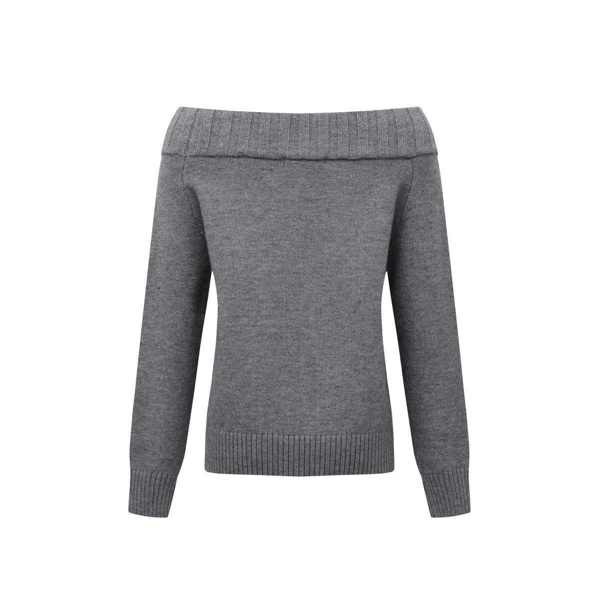 Fluffy Cat Off-Shoulder Sweater