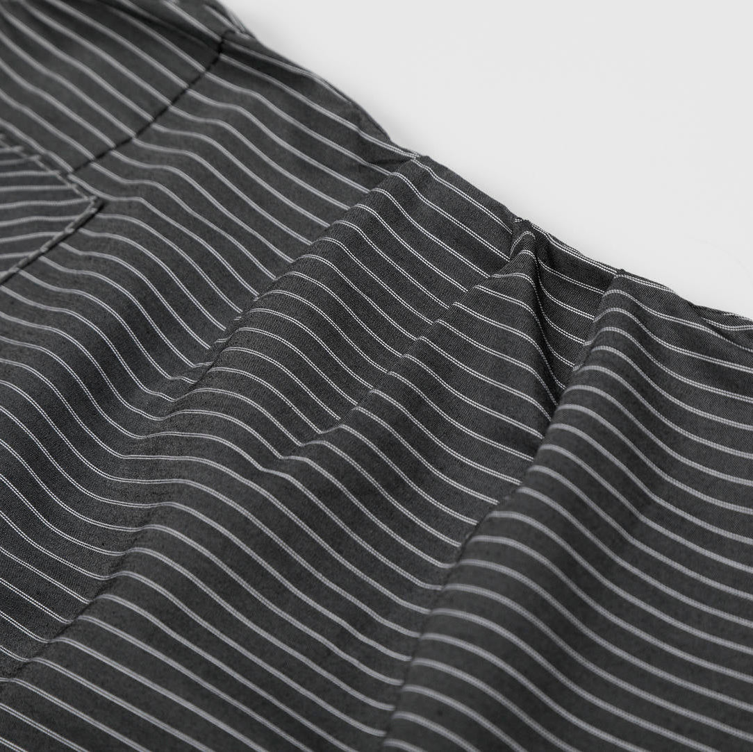 Midnight Pinstripe Button-Up Top