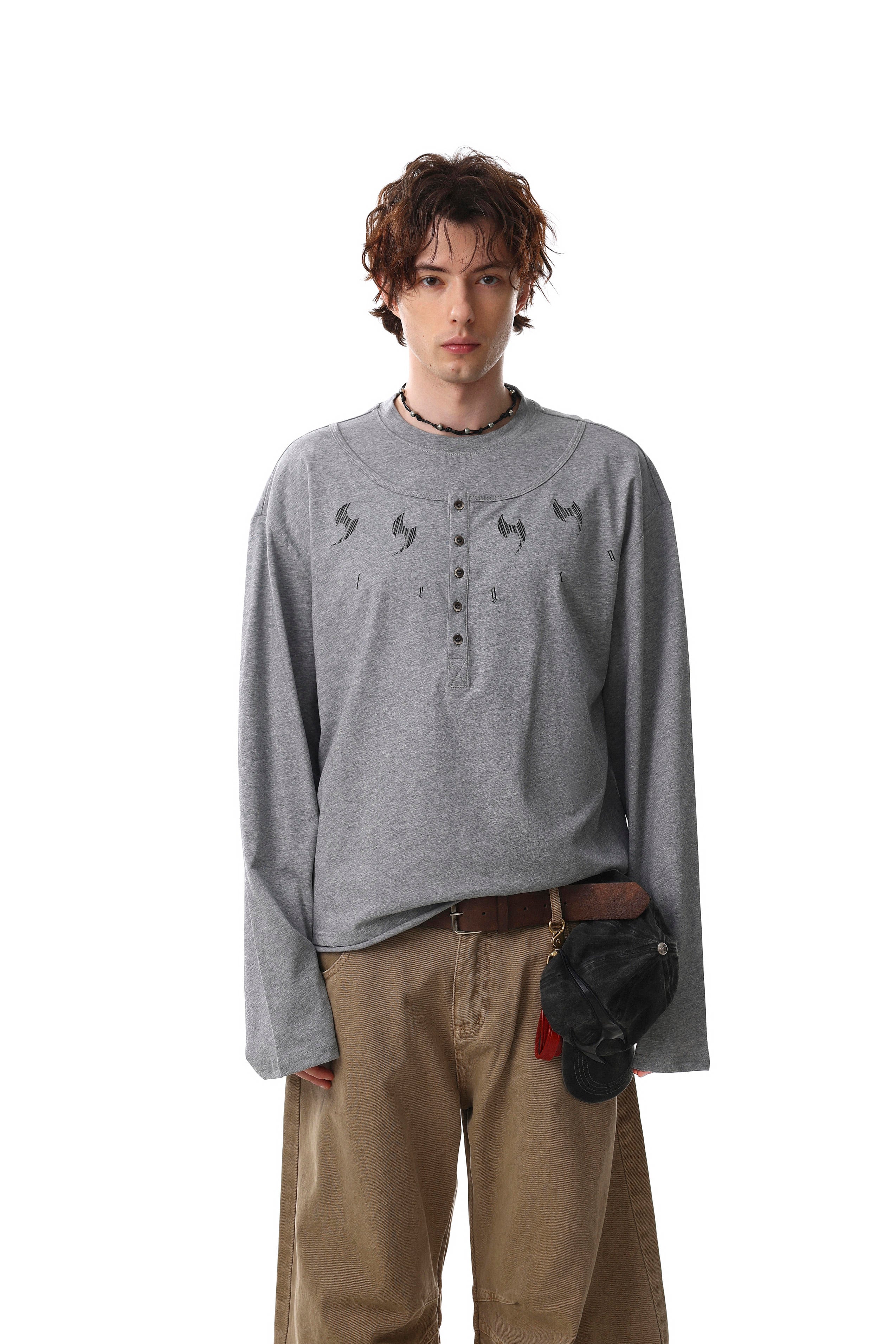 Voidline Henley Long Sleeve T-shirt